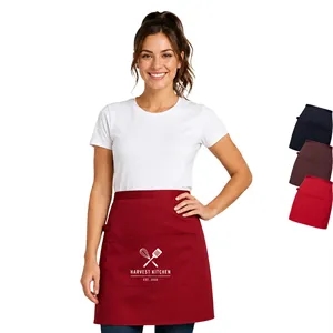 12 oz. Woven frock fabric Waist Apron w/ 2 adjacent pockets