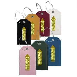 Leather Travel Luggage Tag For Suitcase