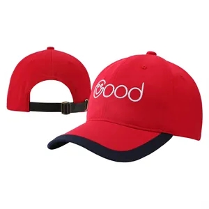 Promotional Color Blocked Cotton Twill Baseball Cap