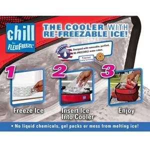 Chill by FlexiFreeze® 12-Can Cooler | https://www.bestnamebadges.com