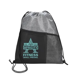Good Value™ Heathered RPET Non-Woven Drawstring Backpack