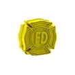 Pencil-Top Eraser Fire Department Shield | https://www.bestnamebadges.com