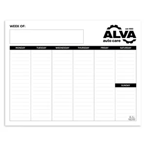 Triumph® Calendars Small Weekly Desk Pad - Black & White ...