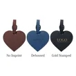 Custom Heart-Shaped PU Leather Luggage Tag | https://www.bestnamebadges.com