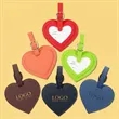 Custom Heart-Shaped PU Leather Luggage Tag | https://www.bestnamebadges.com