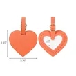 Custom Heart-Shaped PU Leather Luggage Tag | https://www.bestnamebadges.com