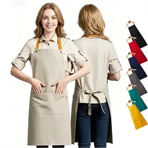 14 oz. Custom Canvas Kitchen Apron w/ 2 front pockets