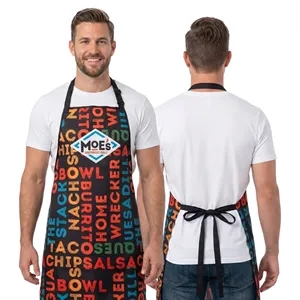 Dye-Sublimation Wide Bib Butcher Apron w/ Custom Imprint