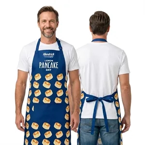 Dye-Sublimation Cotton Poly Apron w/ Custom Logo & 2 Pockets