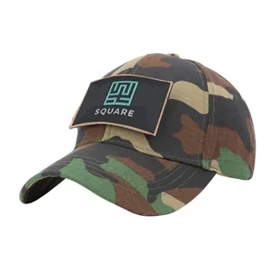 Camouflage Baseball Cap With Removable Badge Patch
