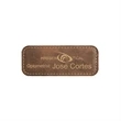 Rustic & Gold Leatherette Badge w/ Magnet | https://www.bestnamebadges.com