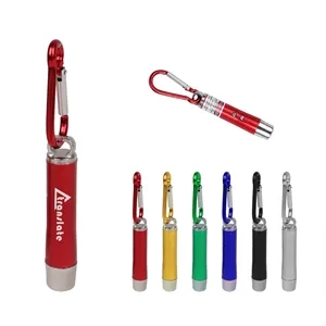3 In 1 Laser Pointer LED Light W/ Carabiner Clip