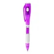 2 In 1 Plastic Click Ballpoint Pen With LED Light | https://www.bestnamebadges.com