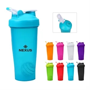 20Oz Protein Shaker Bottle W/ Wire Whisk & Handle