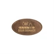 Oval Leatherette Badge w/ Magnet | https://www.bestnamebadges.com