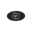 Oval Leatherette Badge w/ Magnet | https://www.bestnamebadges.com