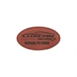 Oval Leatherette Badge w/ Magnet | https://www.bestnamebadges.com
