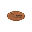 Oval Leatherette Badge w/ Magnet | https://www.bestnamebadges.com