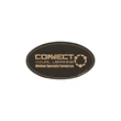 Oval Leatherette Badge w/ Magnet | https://www.bestnamebadges.com
