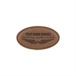 Oval Leatherette Badge w/ Magnet | https://www.bestnamebadges.com