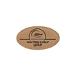 Oval Leatherette Badge w/ Magnet | https://www.bestnamebadges.com