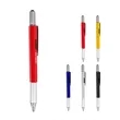 6 In 1 Metal Multitool Pen W/ Stylus Ruler Level Screwdriver | https://www.bestnamebadges.com