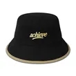 Brushed Cotton Bucket Hat With Bound Brim Design | https://www.bestnamebadges.com