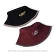 Brushed Cotton Bucket Hat With Bound Brim Design | https://www.bestnamebadges.com
