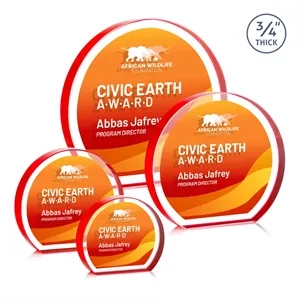 Maren Hemisphere VividPrint™ Double Sided Award - Red