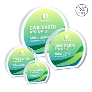 Maren Hemisphere VividPrint™ Double Sided Award - Clear