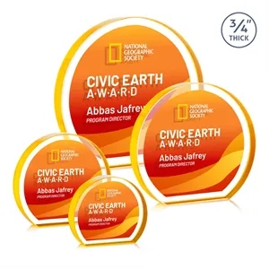 Maren Hemisphere VividPrint™ Double Sided Award - Gold