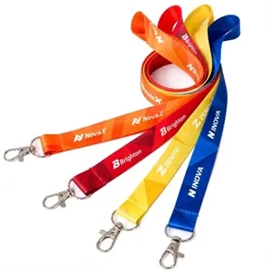 1" Custom Sublimated Polyester Lanyard (Ocean)