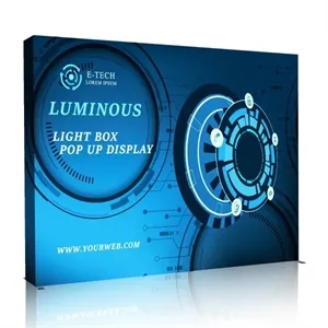 10FT Silicone Edge Graphics Pop Up Display With LED Lighting