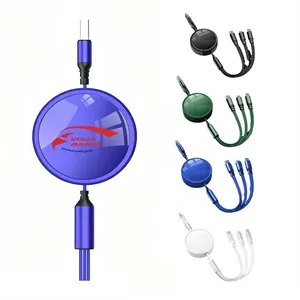 Portable 3-In-1 Retractable Flexible Fast-Charging Cable