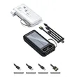 10000mah Portable Solar Power Bank With Built-In Cables | https://www.bestnamebadges.com