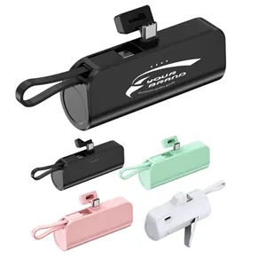 5000mah Mini Capsule Power Bank With Built-In Phone Stand