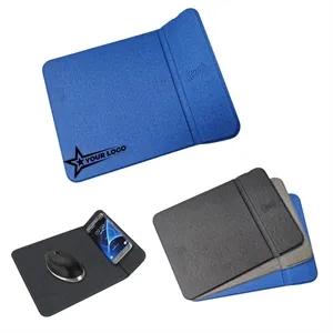Foldable Wireless Charging Mouse Pad With Phone Stand