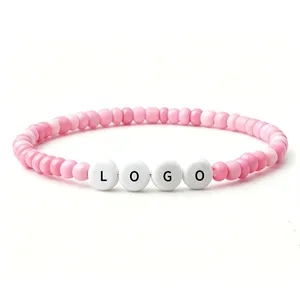 Custom Logo English Name Beaded Bracelets