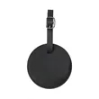 Round PU Leather Luggage Tag W/ Privacy Cover | https://www.bestnamebadges.com