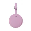 Round PU Leather Luggage Tag W/ Privacy Cover | https://www.bestnamebadges.com