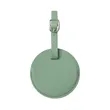 Round PU Leather Luggage Tag W/ Privacy Cover | https://www.bestnamebadges.com