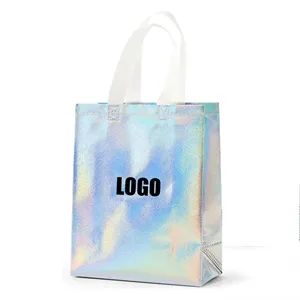 Holographic Reusable Gift Bags with Handles