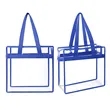 Clear PVC Zippered Stadium Bag W/ Handle | https://www.bestnamebadges.com