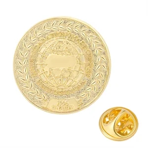 3D Die Struck Zinc Alloy Lapel Pin With Butterfly Clutch