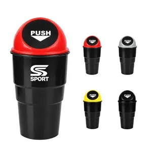 Mini Plastic Car Trash Can W/ Lid