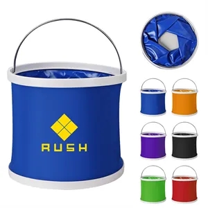 9L Portable Collapsible Water Bucket W/ Non Slip Handle
