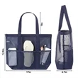 Large Mesh Beach Tote With Multi Pockets | https://www.bestnamebadges.com