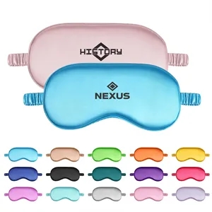 Soft Satin Sleep Eye Mask W/ Elastic Strap