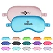 Soft Satin Sleep Eye Mask W/ Elastic Strap | https://www.bestnamebadges.com