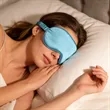 Soft Satin Sleep Eye Mask W/ Elastic Strap | https://www.bestnamebadges.com